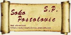 Soko Postolović vizit kartica